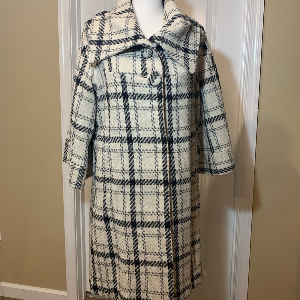 Red by Marco Women’s Black/White Tweed Coat Large